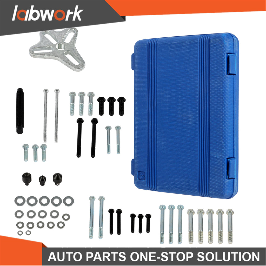 Labwork 46Pcs Multifunctional Harmonic Balancer Puller Set Flywheel Puller
