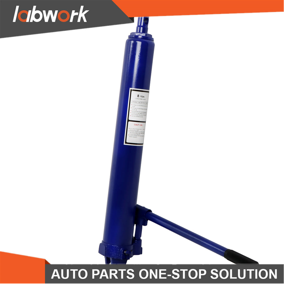 Labwork 8t Hydraulic Long Ram Jack Lift Jacking Shop Crane Engine Hoist Lifting