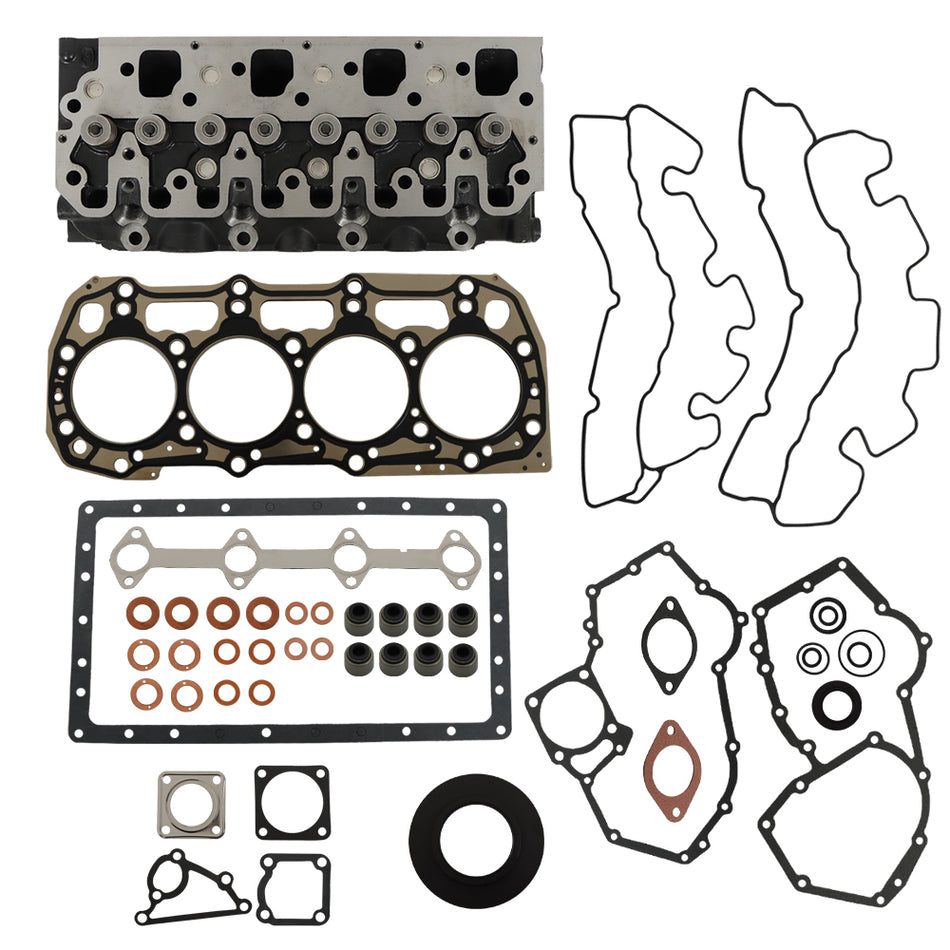 Complete Cylinder Head & Full Gasket Kit For Perkins 404D-22T 104-22 404C Engine