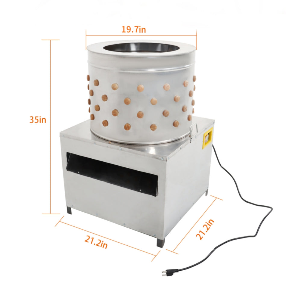 60Hz Poultry Plucker Depilator Dove Feather Stainless Steel Pluck Machine 110V