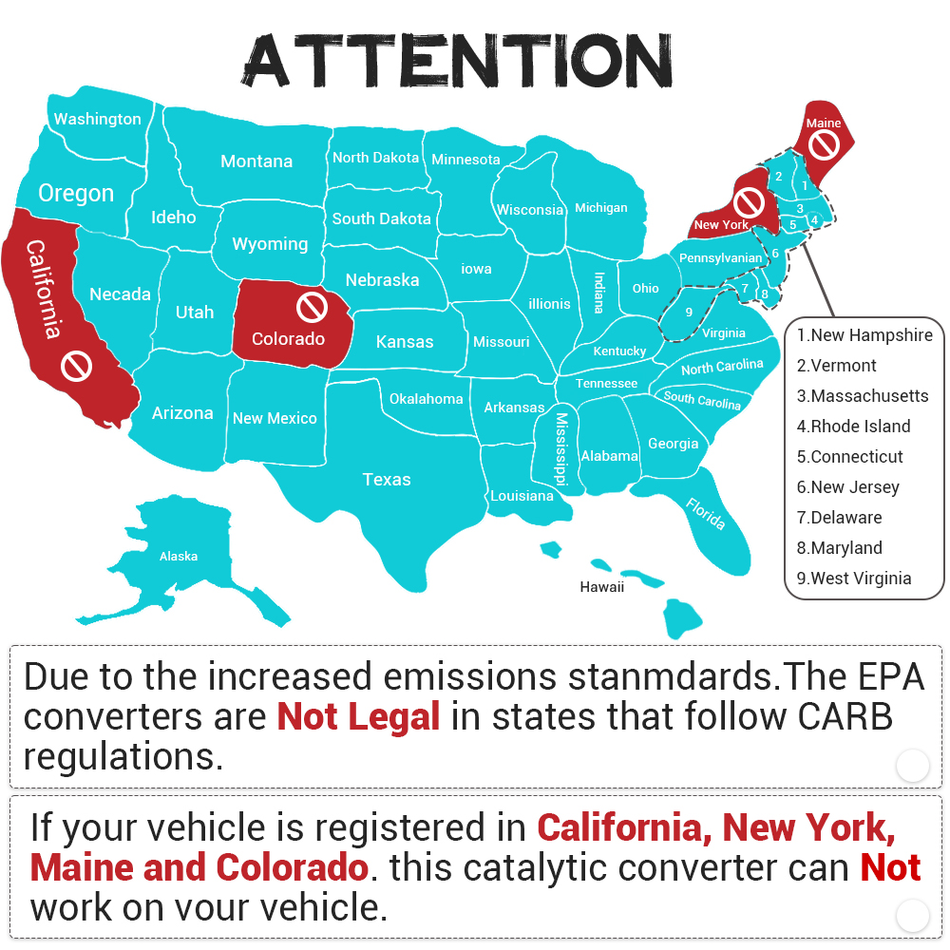 Labwork Catalytic Converter For 2014-2018 Chevrolet Silverado/GMC Sierra 1500