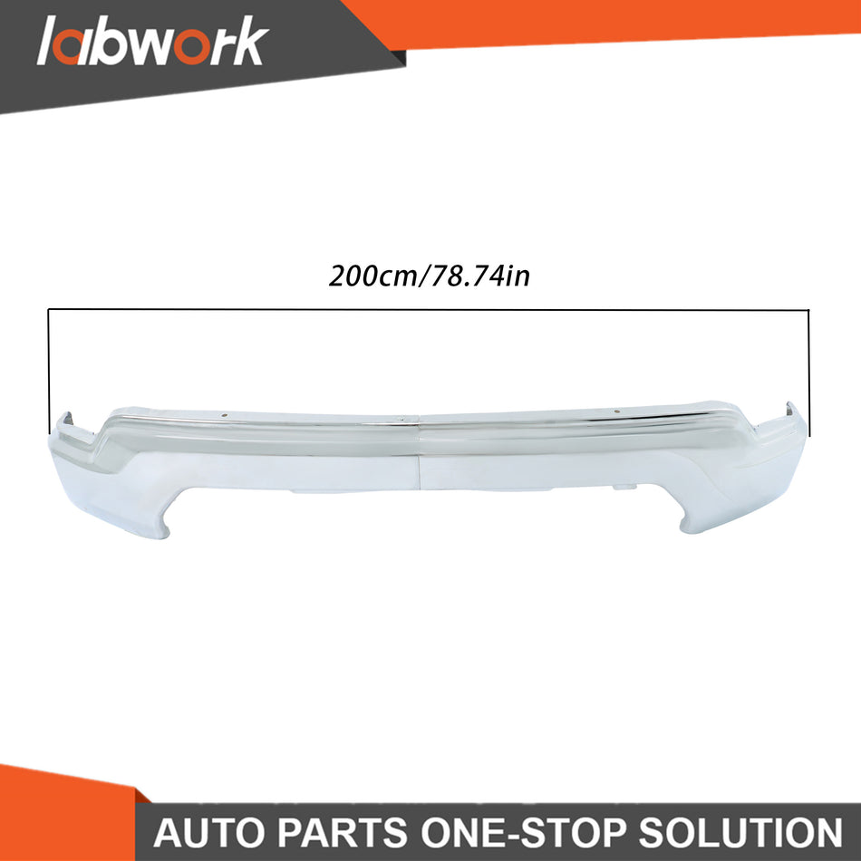 Labwork Split Front Bumper For GMC Sierra 1500 19-2021 Chrome W/o Sensors Holes