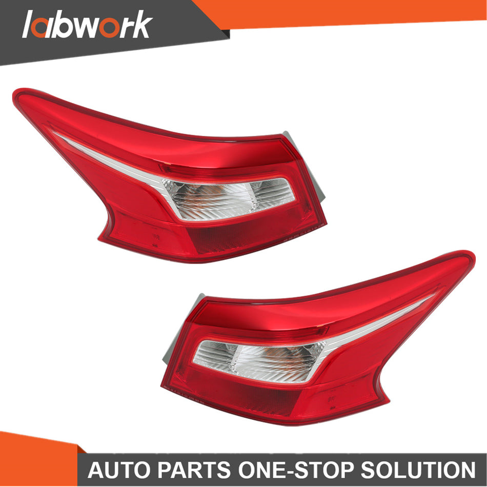 Labwork Left+Right Side Tail Light For 2016-2018 Nissan Sentra Outer Brake Lamp