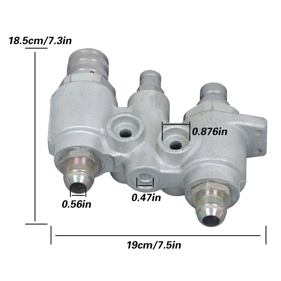 7246783 4BD4FH 48mm Hydraulic Coupler Manifold Block Assy Compatible For Bobcat