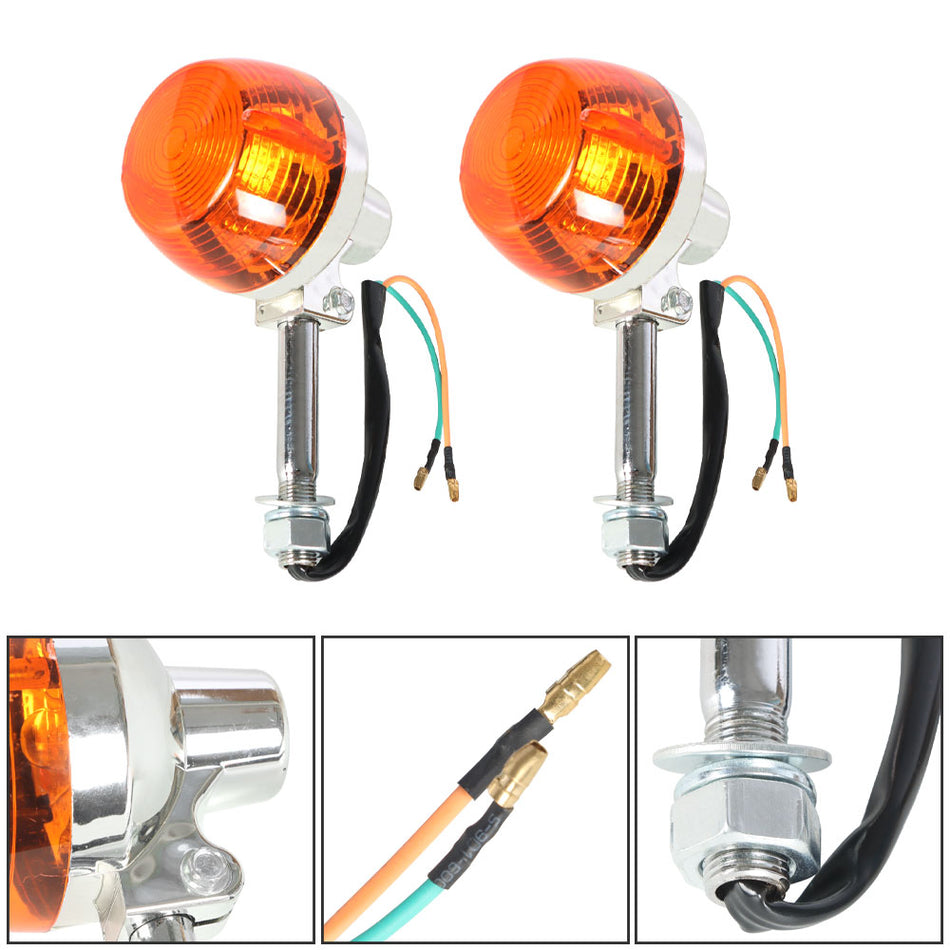 New Turn Signal Light 8mm 12V  For Honda CT70 CT90 XL100 CB350 CM400 CB450 CB750