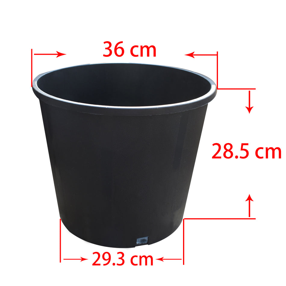 7 Gallon 10Pcs Black Plant Injection Molded Nursery Pot Container Premium
