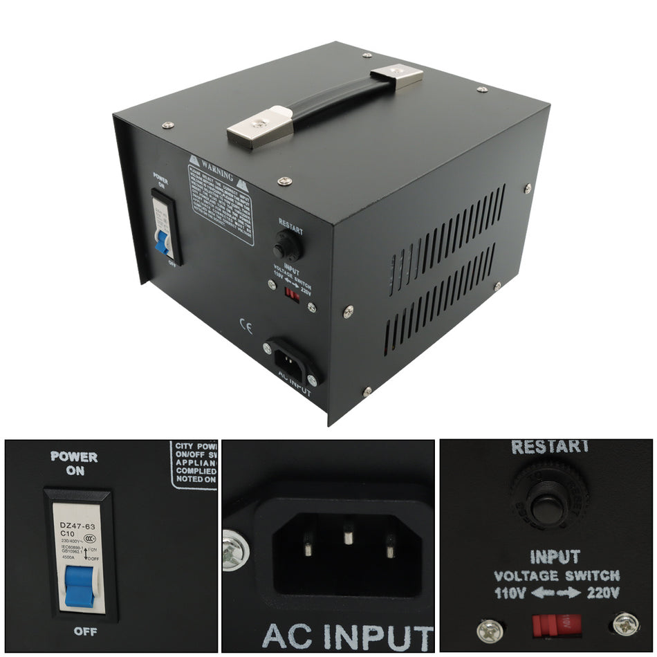 1500W Voltage Converter Transformer 220V to 110V 110V to 220V Step Up/ Down USA
