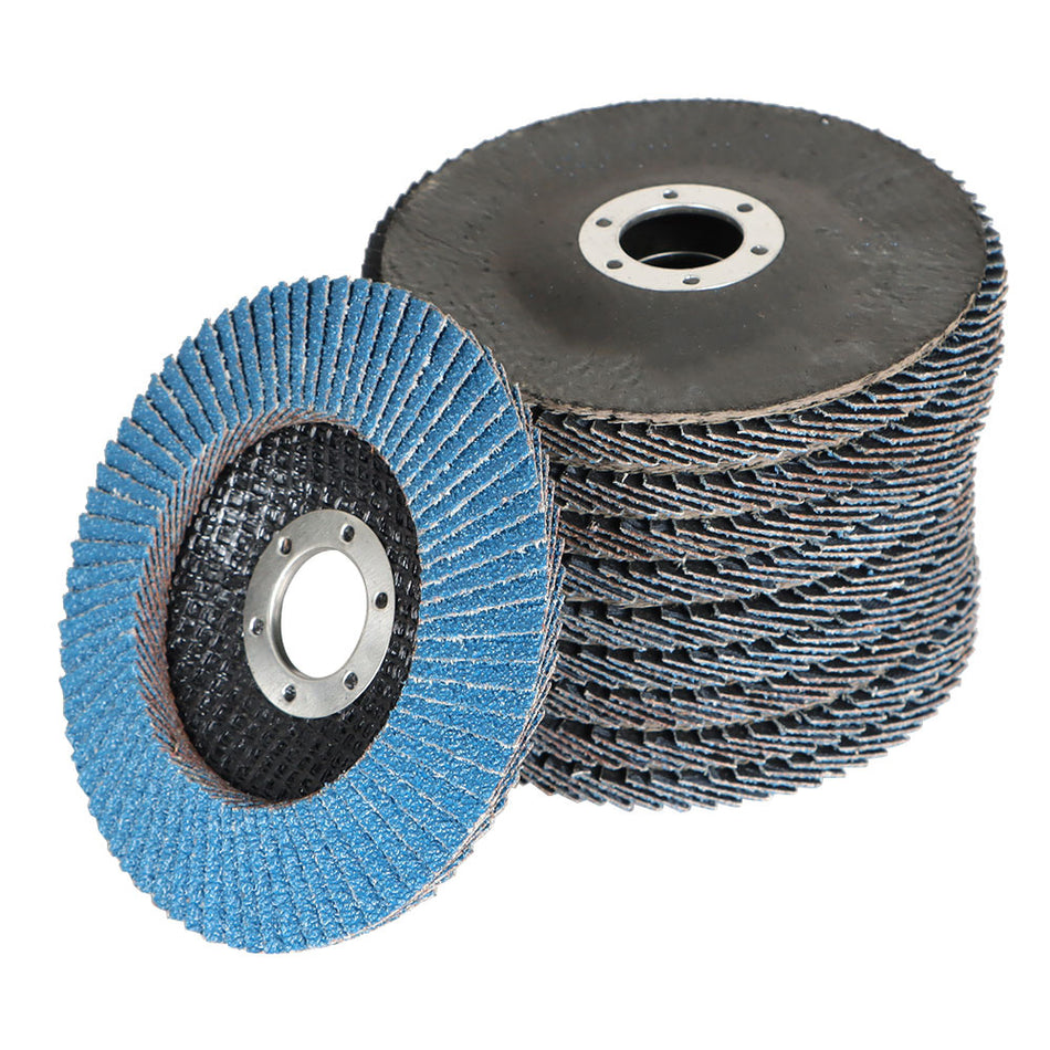 4-1/2" X 7/8" 120 Grit Premium Zirconia Grinding Wheel Flap Disc 10 Pack US