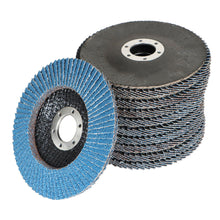 Load image into Gallery viewer, 4-1/2" X 7/8" 120 Grit Premium Zirconia Grinding Wheel Flap Disc 10 Pack US