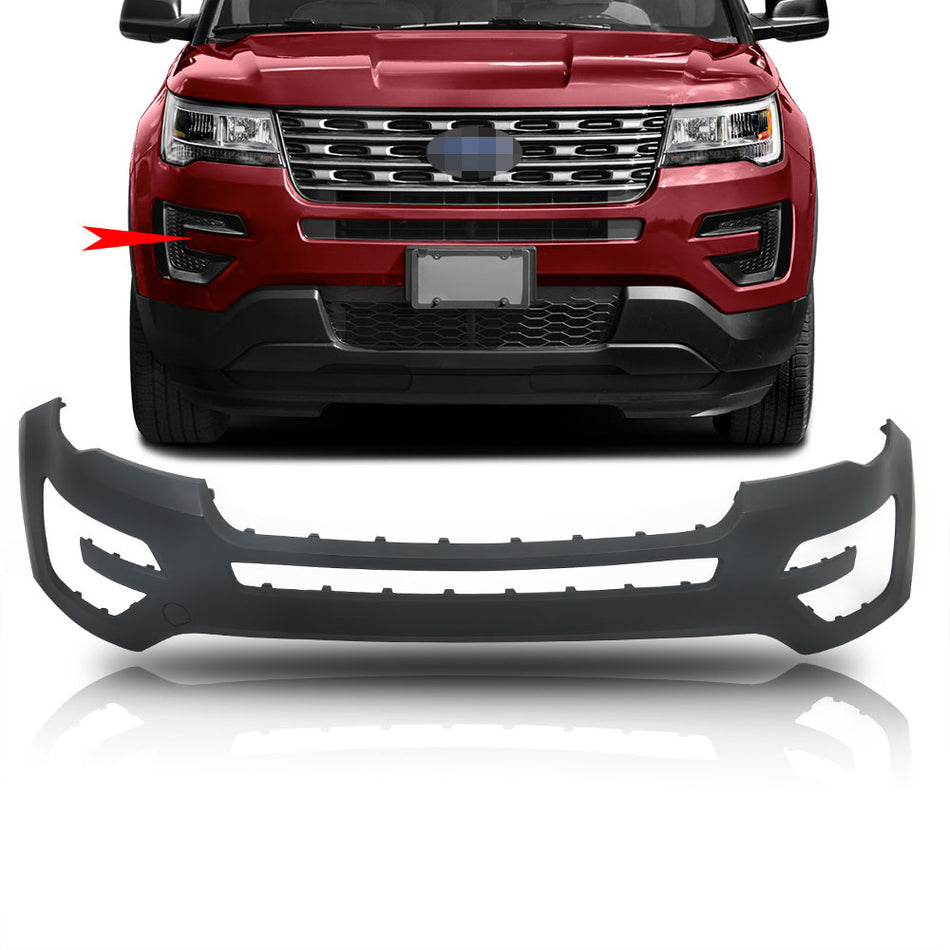 Labwork Front Bumper Cover For 2016-2017 Ford Explorer Without Sensor Hole