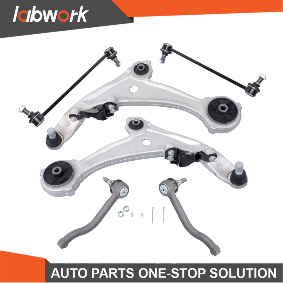 Labwork 6PCS Control Arms & Tie Rod & Sway Bars Kit For NISSAN ALTIMA 2007-2013