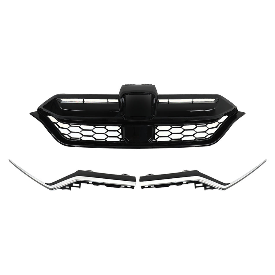 Labwork Chrome Trim Decor Strip & Front Bumper Grille For Honda CR-V 2020-2022