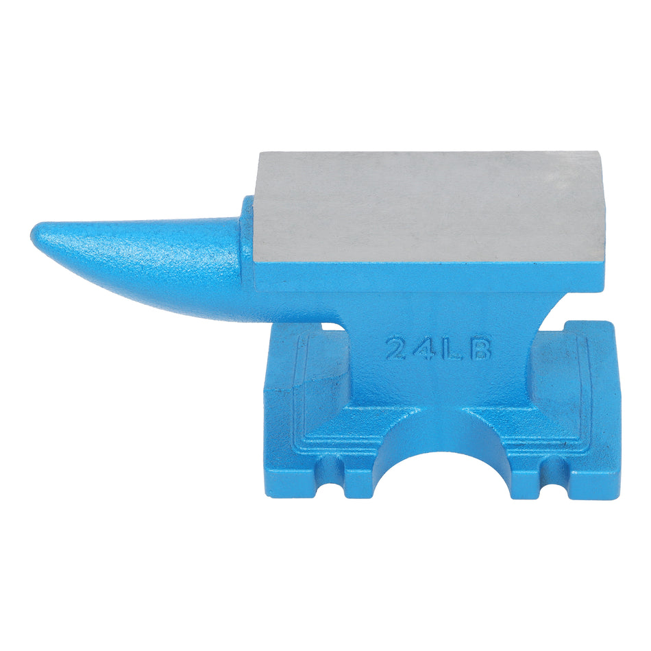 Cast Iron Anvil 24LB with Round Horn Hard Hole for Blacksmith Work