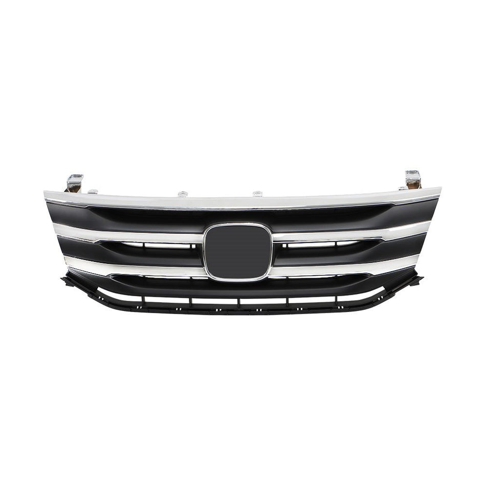 Labwork Front Upper Black Grill For Honda Odyssey 2011-2013 Chrome Molding Trim