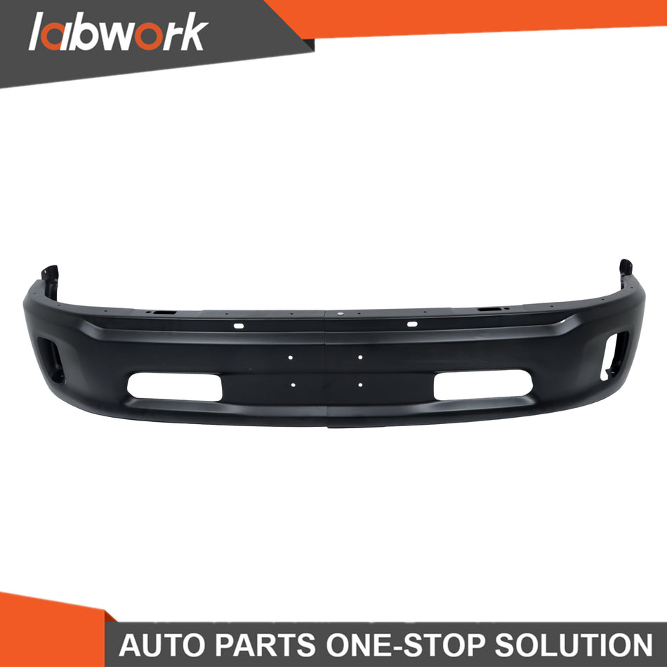 Labwork Front Bumper For RAM 1500 13-18/Classic 19-2023 Black W/ Fog Light Holes