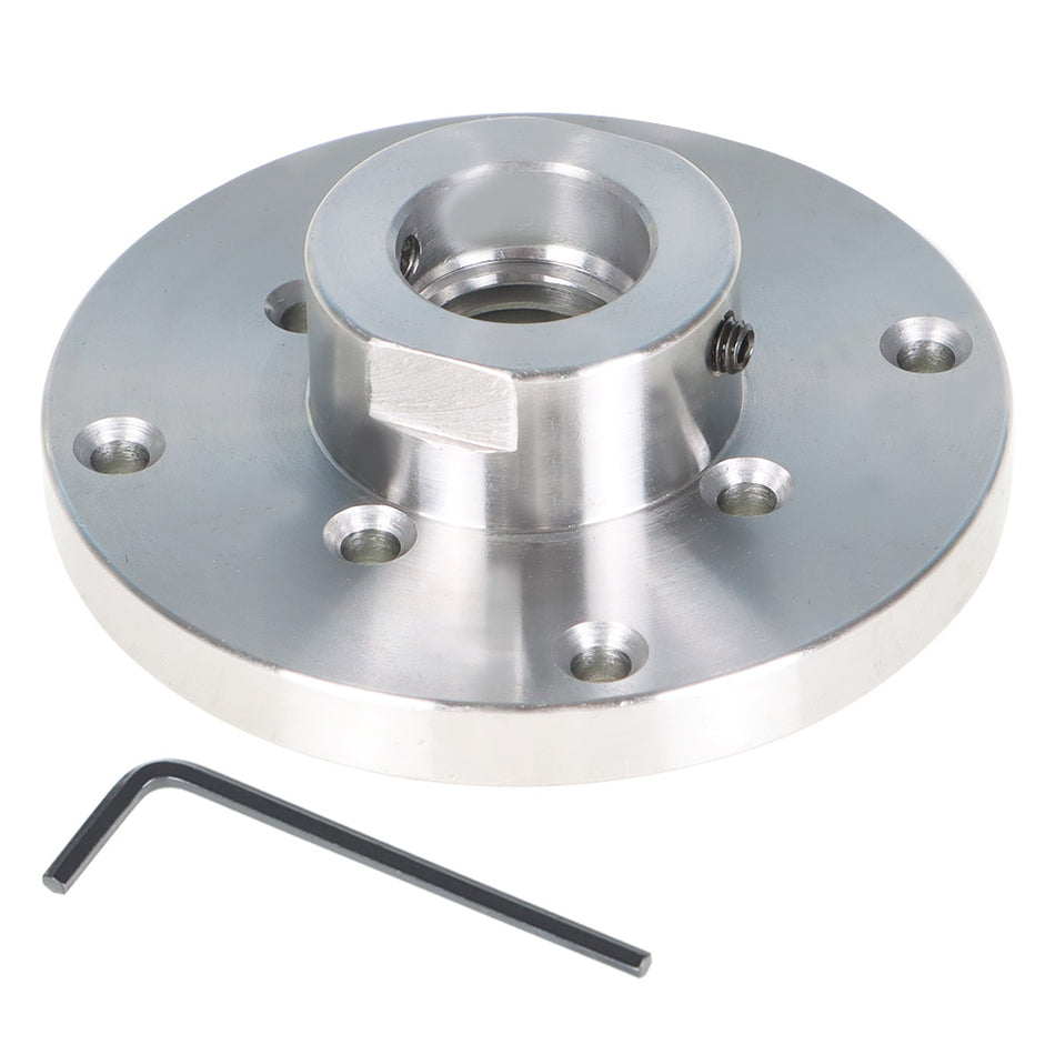 Best 4" Steel Wood Lathe Face Plate, 1" x 8tpi Threaded with Set Screws USA