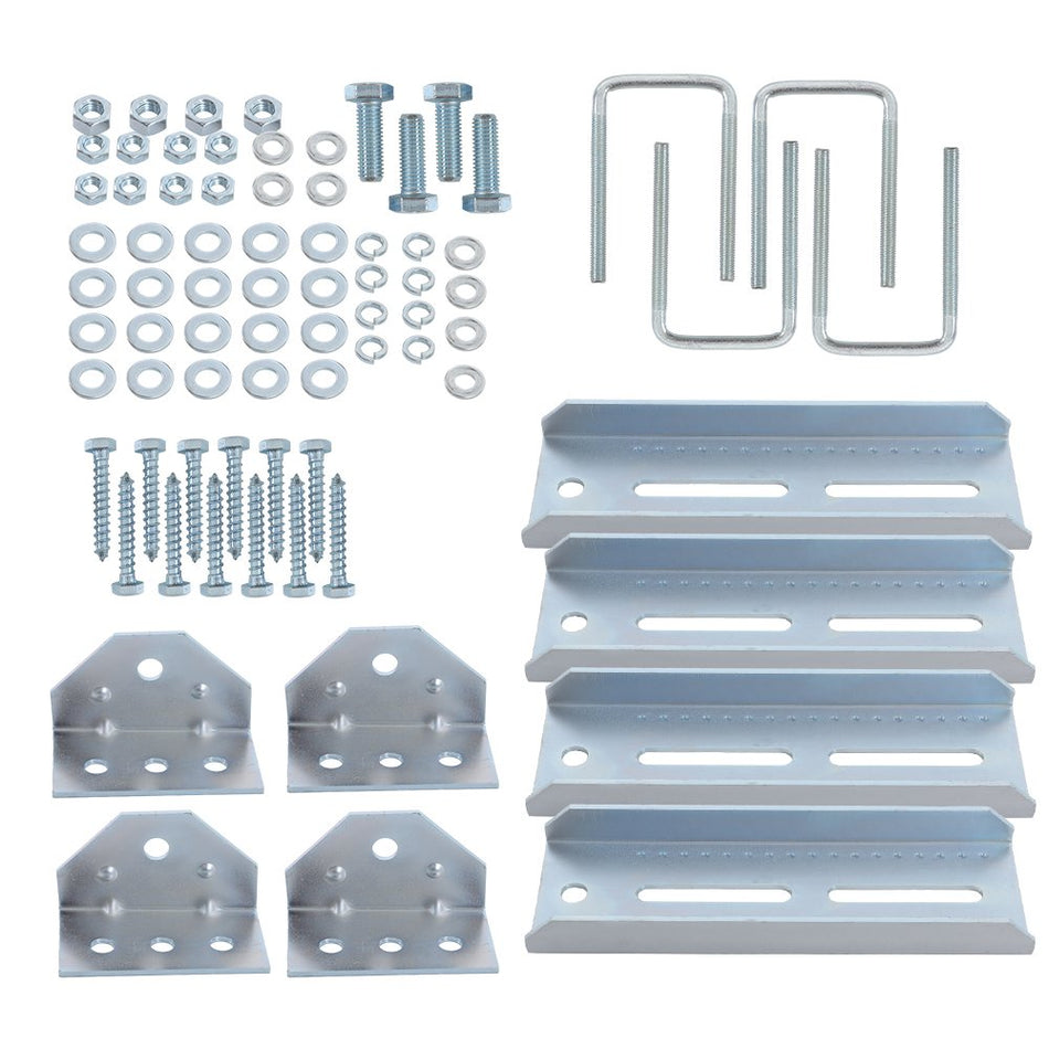 4Pcs 8" Galvanized Swivel Top Bunk Bracket Kit W/ Hardware For 2x3 Boat Trailer