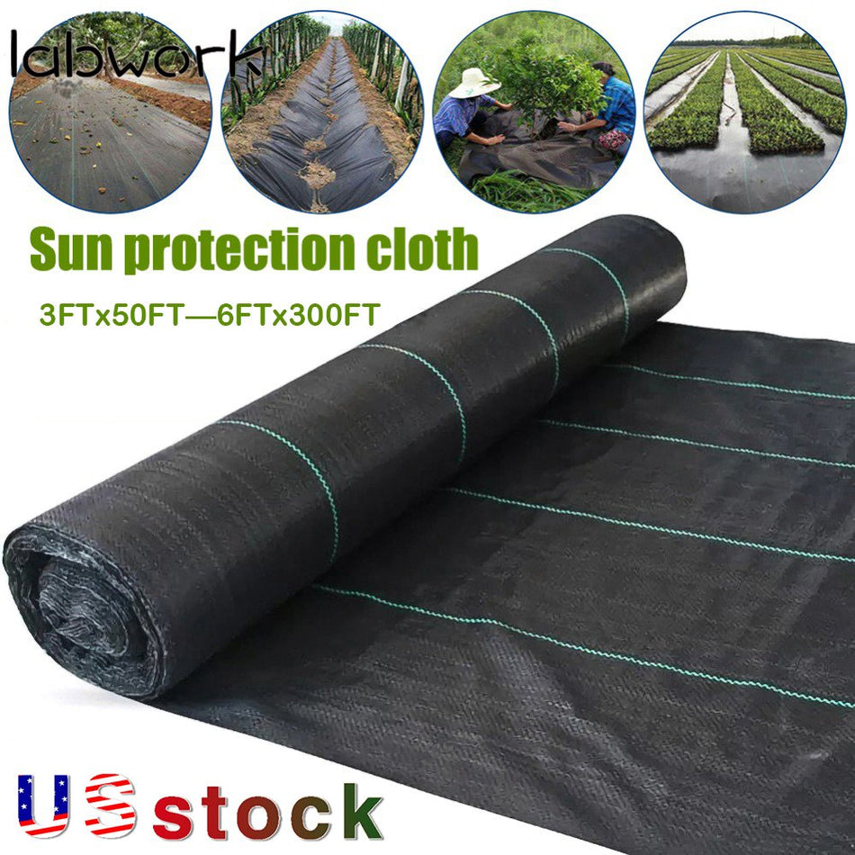 4FT × 150FT Woven Ground Weed Cover Landscape Weed Barrier Fabric 3.2 Ounce