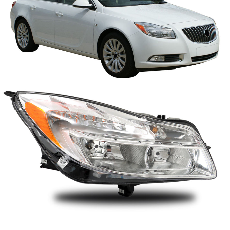 Labwork Right Headlight For 2011 2012 2013 Buick Regal Halogen Headlamp Chrome