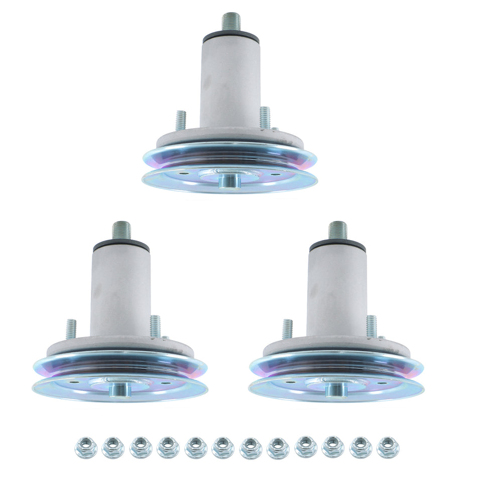 Deck Spindle Assembly w/Pulley 3 Pack For Gravely Ariens 52" 51537200 Ikon-X 52
