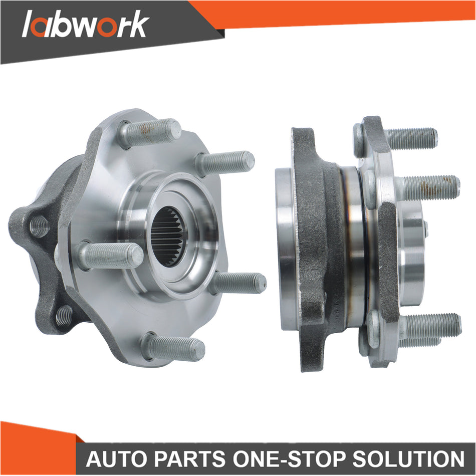Labwork 2Pcs Wheel Hub Bearings Front For Nissan Rogue 14-23 Rogue Sport 17-22