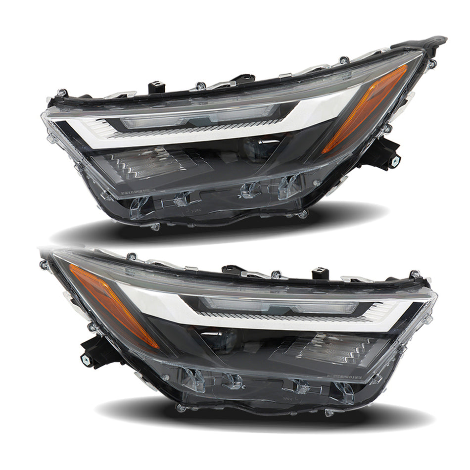 Labwork Left+Right Headlights For 2022 2023 Toyota RAV4 XLE LED Type Headlamps