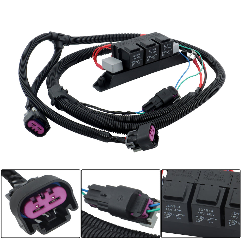 Labwork Electric Fan Upgrade Wire Harness For 1999-2006 Silverado Sierra Tahoe