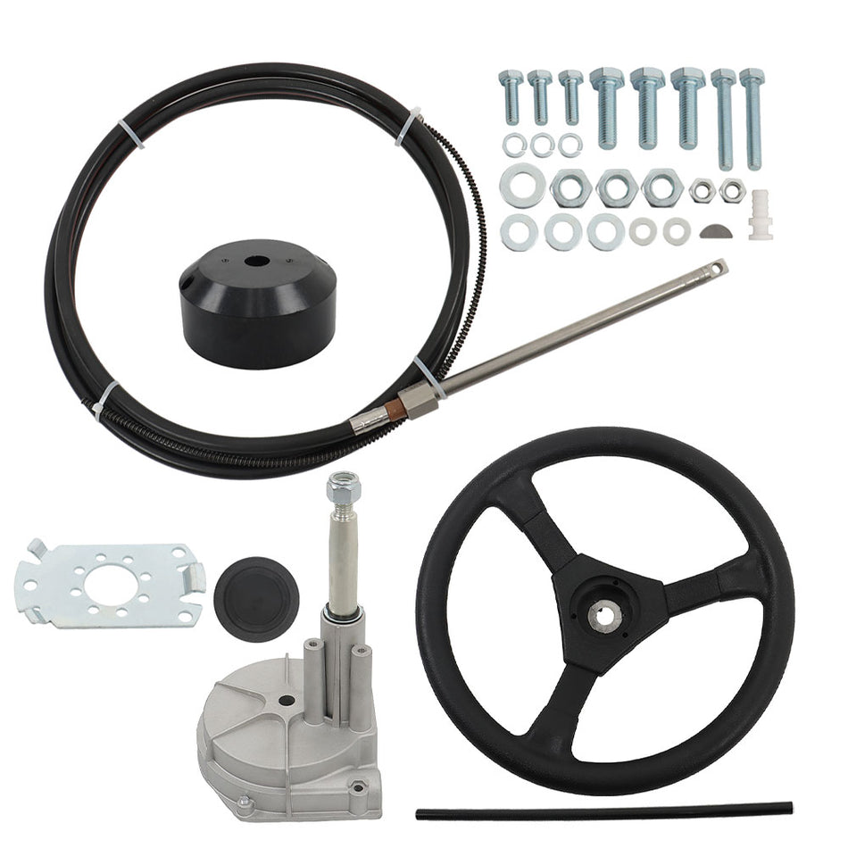 SS13712 Rotary Steering System Outboard Kit 12 Feet Marine Steering Cable