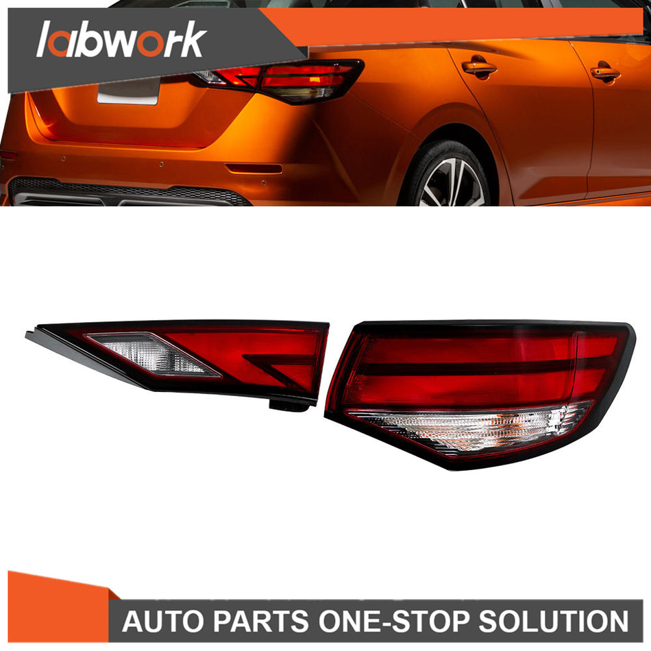 Labwork Right Side Tail Light Lamp For 21-23 Nissan Sentra Outer+Inner Passenger