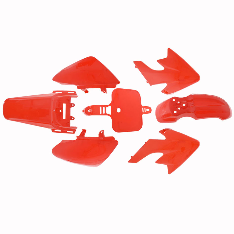 Red Plastic Fender Fairing Kit For Honda XR50 SDG CRF50 SSR107 125 Dirt Bike