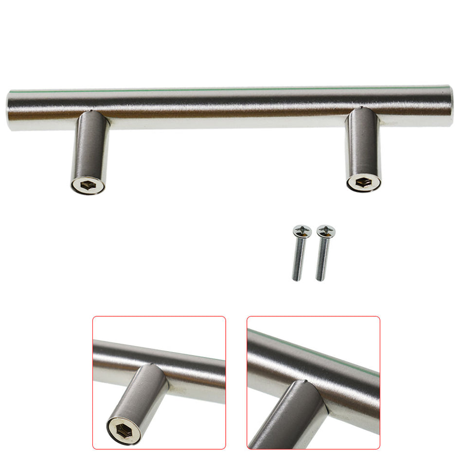 6 "brushed stainless steel T hollow furniture handle for Cabinet 30 Pcs