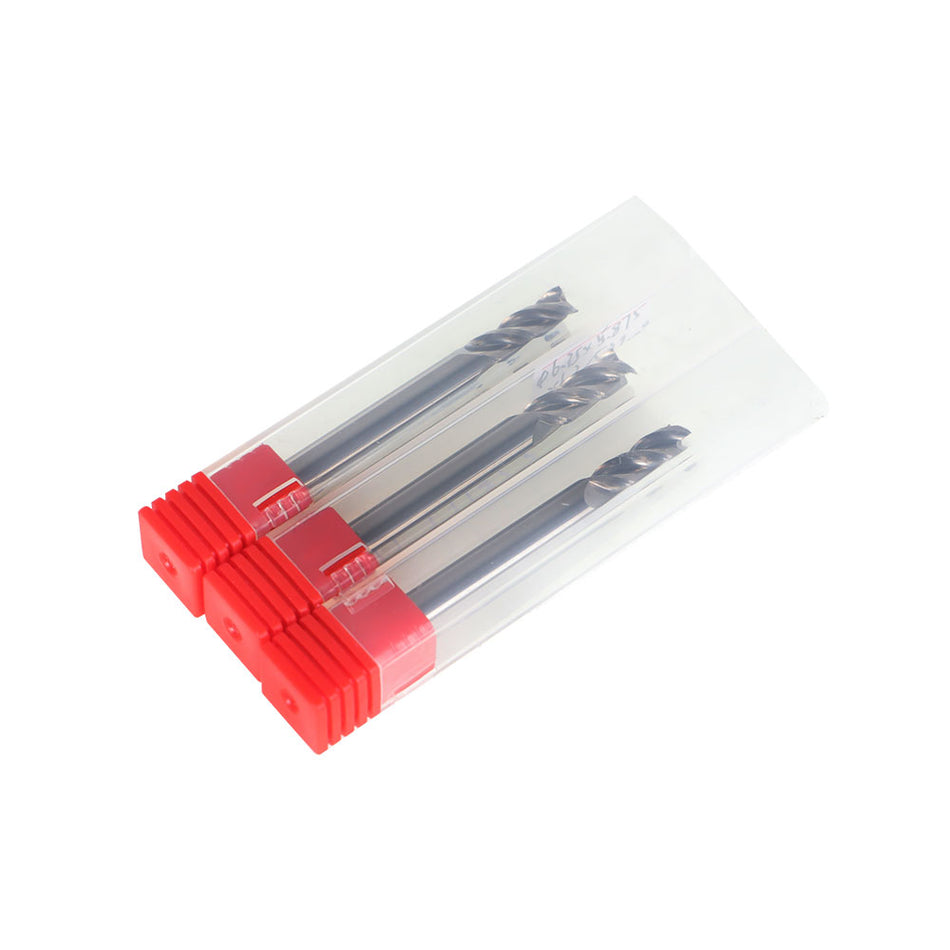 3 Pack 1/4" Alu-Power 3 Flute Regular Carbide End Mill For Aluminum
