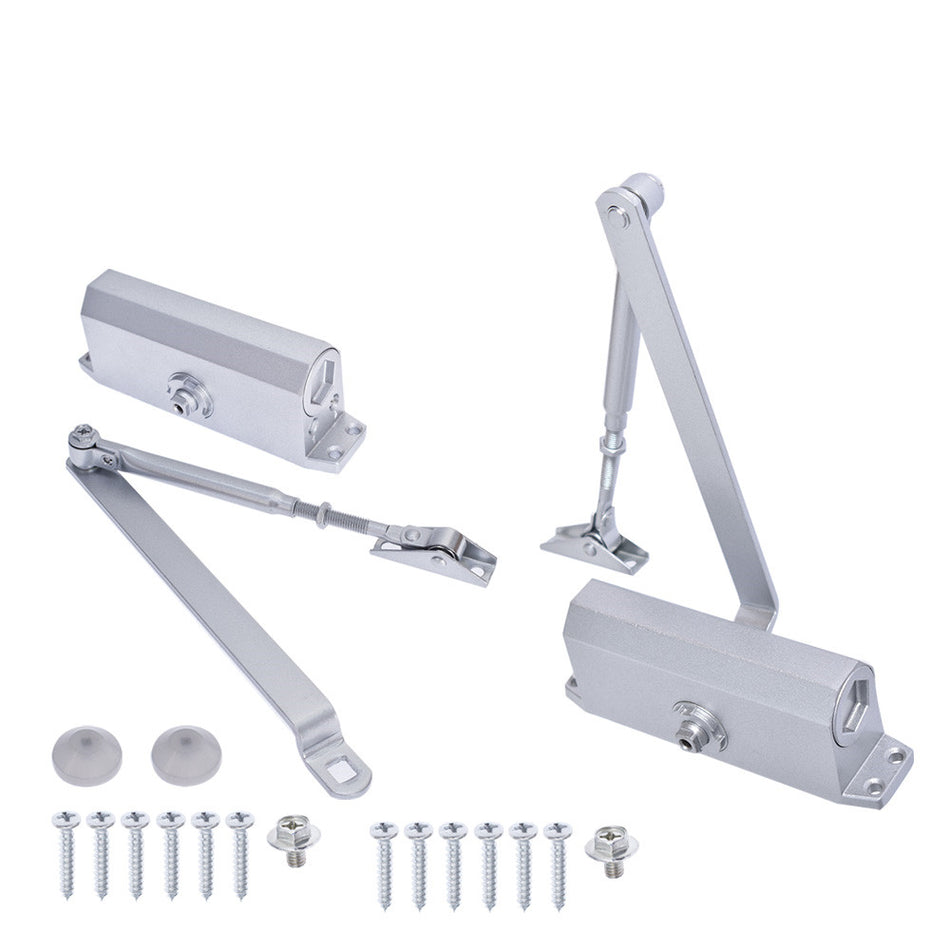 2 Pcs Aluminum Commercial Door Closer 45-65KG Two Independent Valves Control
