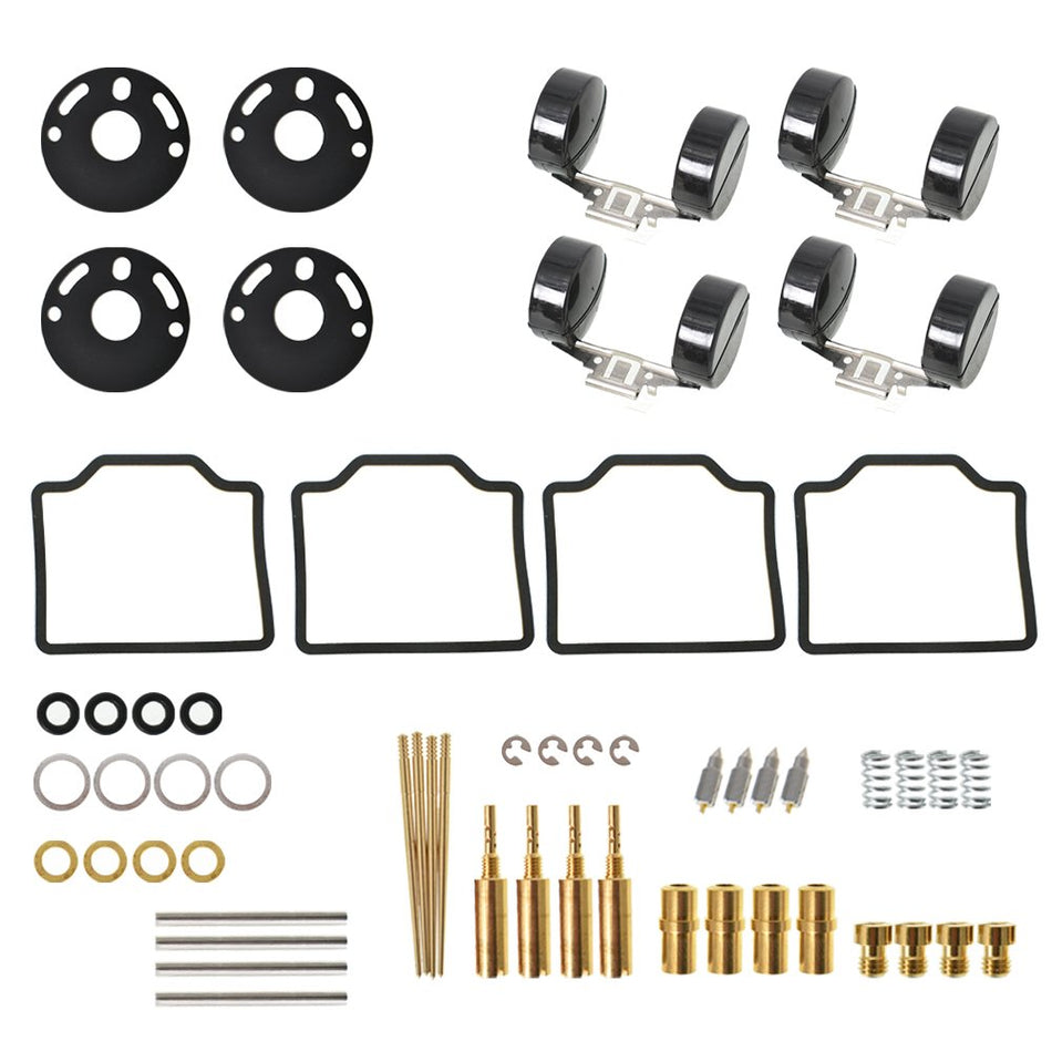 4 x Carburetor Rebuild Repair Kit & Float For CB750 CB 750 K4 69-76