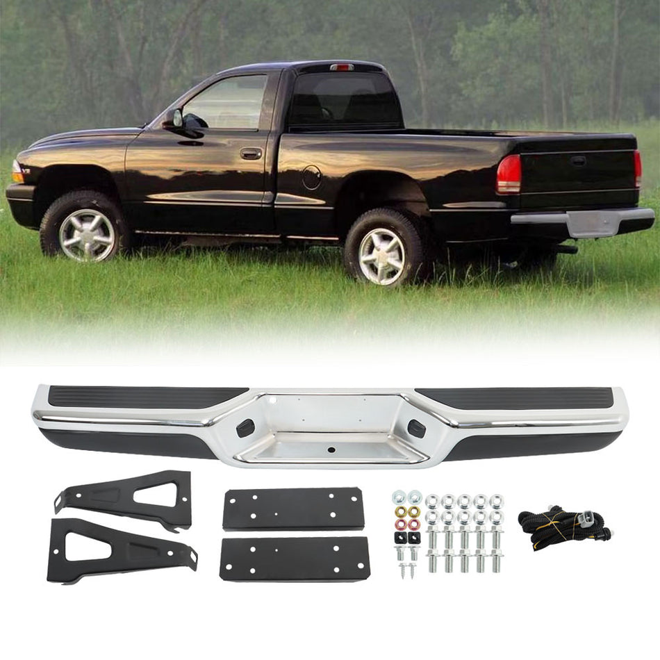Labwork Chrome Rear Step Bumper Assembly Steel For Dodge Dakota 1997-2004 2003