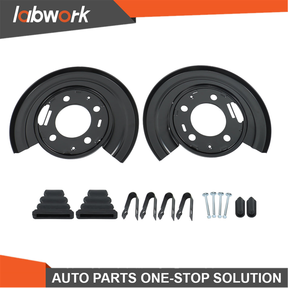 Labwork Pair Brake Dust Shield Backing Plates Rear 924-212 For Ford F-350 F-450