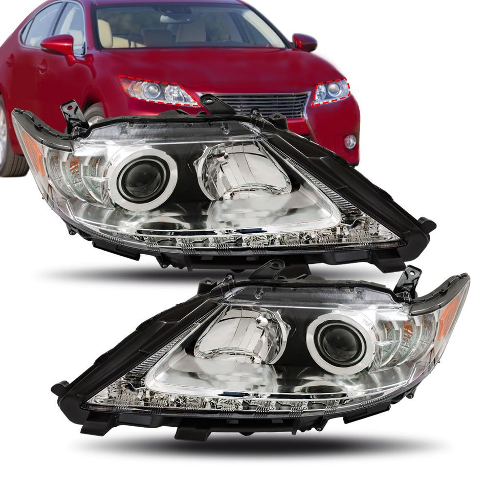 Labwork Left+Right Headlight For Lexus ES300H ES350 2013-2015 HID/Xenon 2pcs