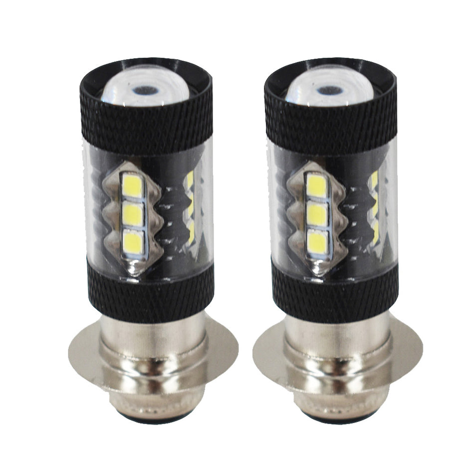 2 Pcs H6 80W LED Super White Head Light Bulbs For Honda TRX 250 300 400 450 700