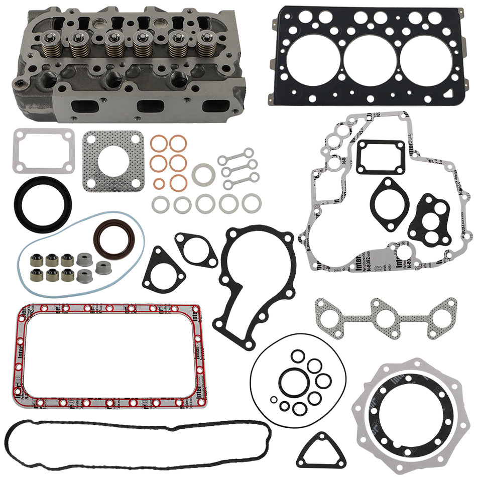Complete Cylinder Head Assy With Valves & Full Gasket Kit For Kubota D782 Engine