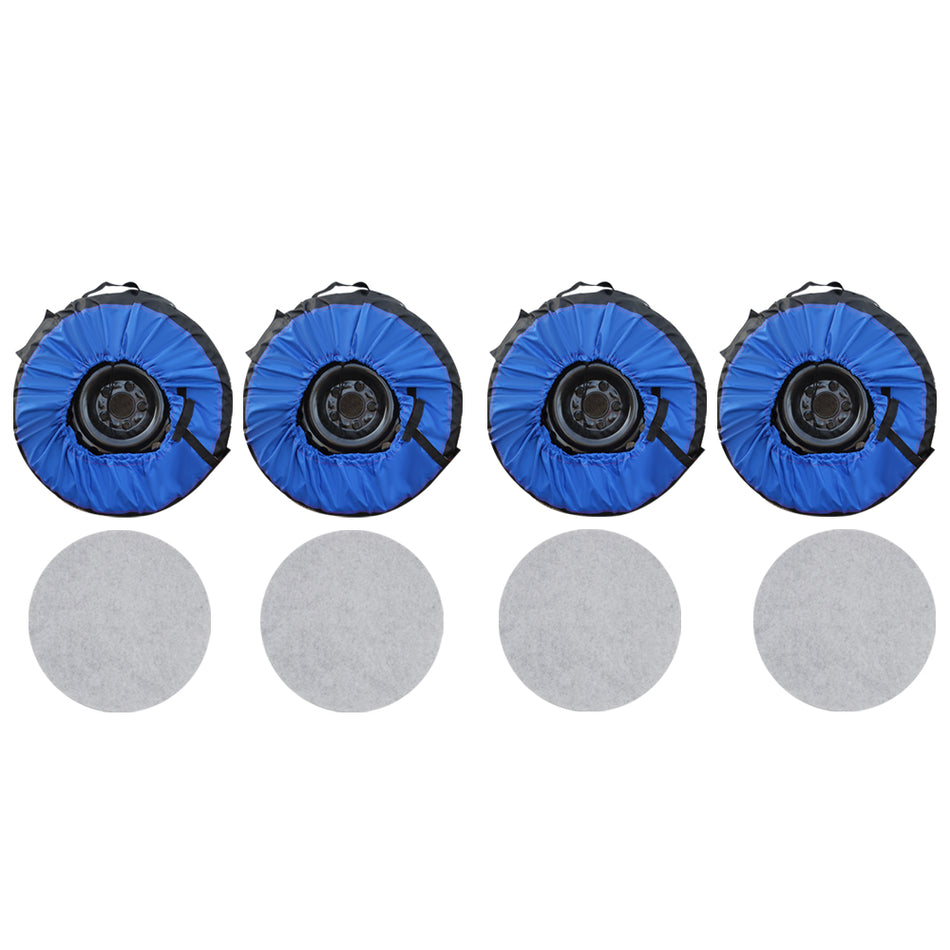 Labwork Tyre Cases And Tyre Bags Blue With Black Handle 600D Oxford Cloth 4Pcs