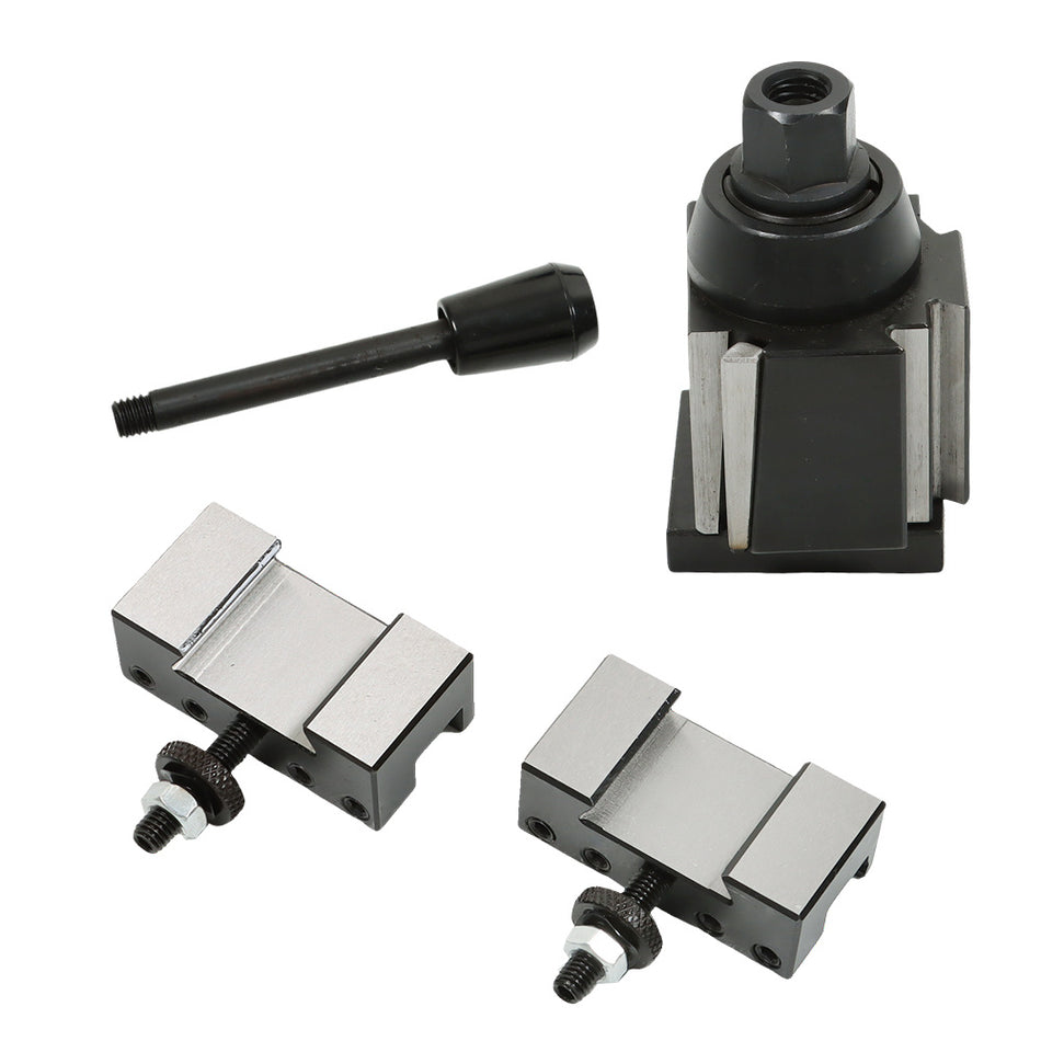 3Pcs OXA 250-000 Wedge Type Quick Change Tool Post Set For Lathe Up to 8"