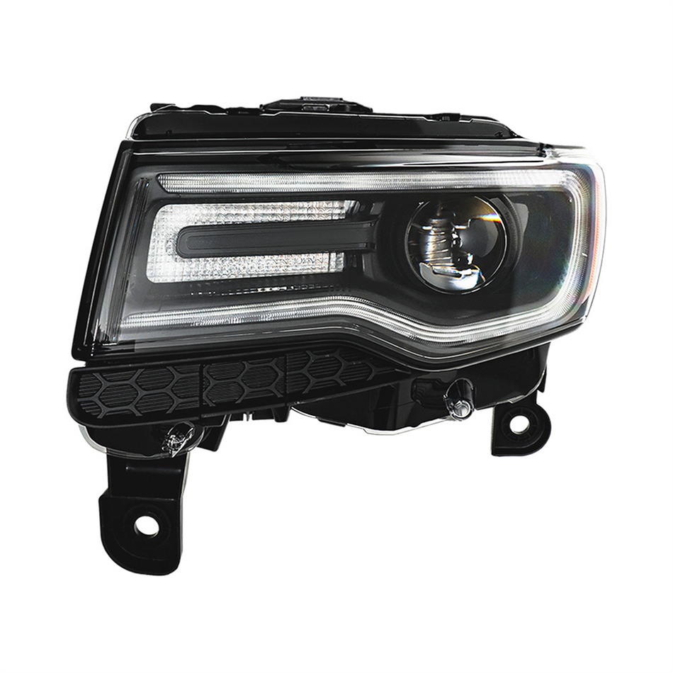 Labwork Left Headlight For 2014-2015 Jeep Grand Cherokee HID Black Driver Side
