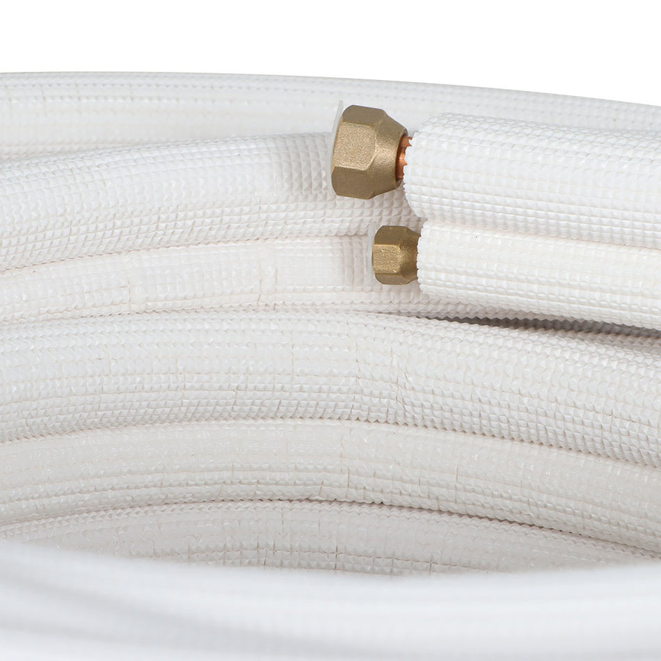 50 Feet White Install Kit Fit For Mini Split Heat Pump Systems 1/4" - 1/2" Dia.