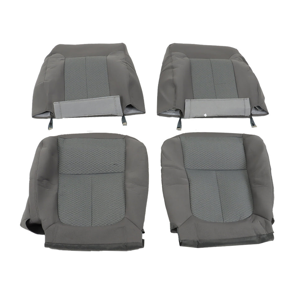Labwork Seat Cover Left RIght For 2011-2013 2014 Ford F150 Top Bottom Cloth Gray