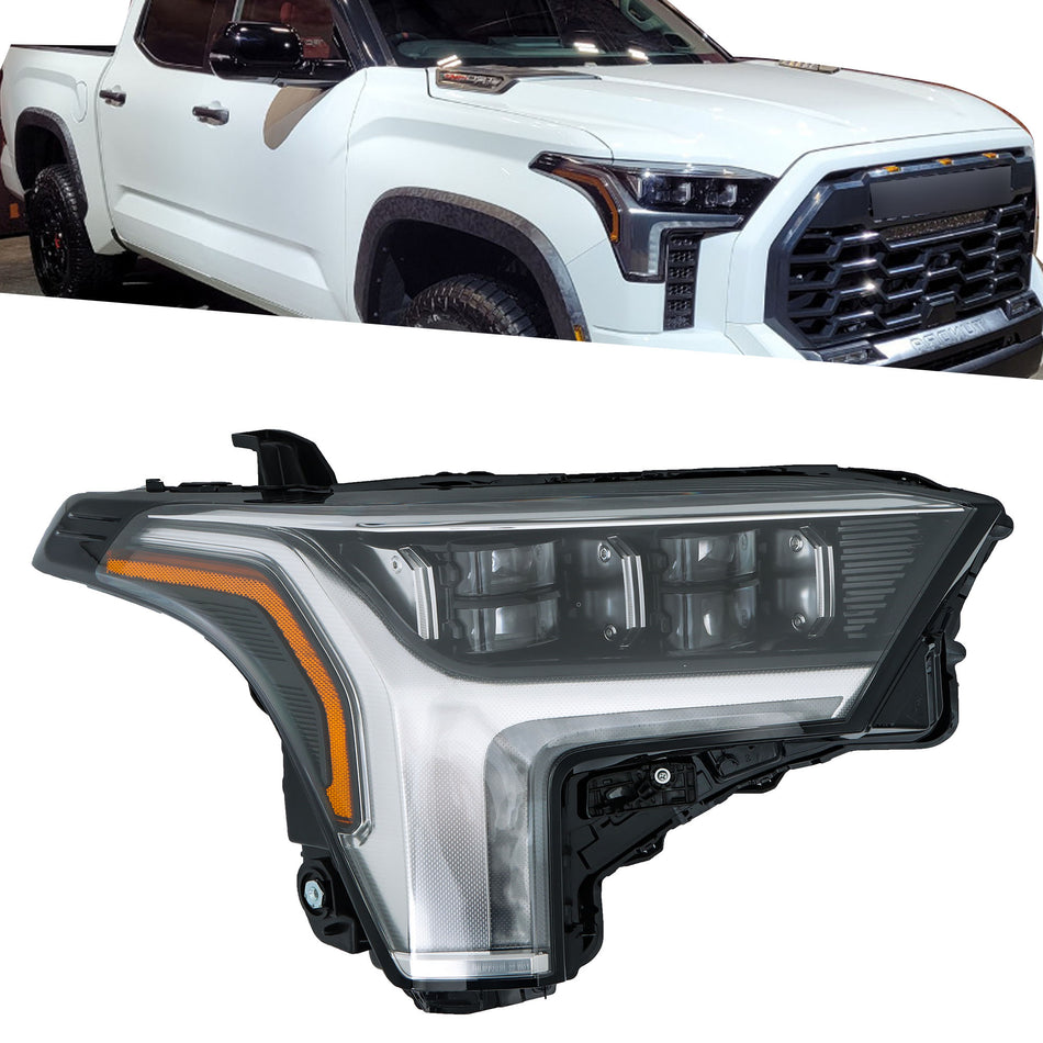 Labwork Right Headlight For 2022-2023 Toyota Tundra Full LED w/Auto Leveling RH