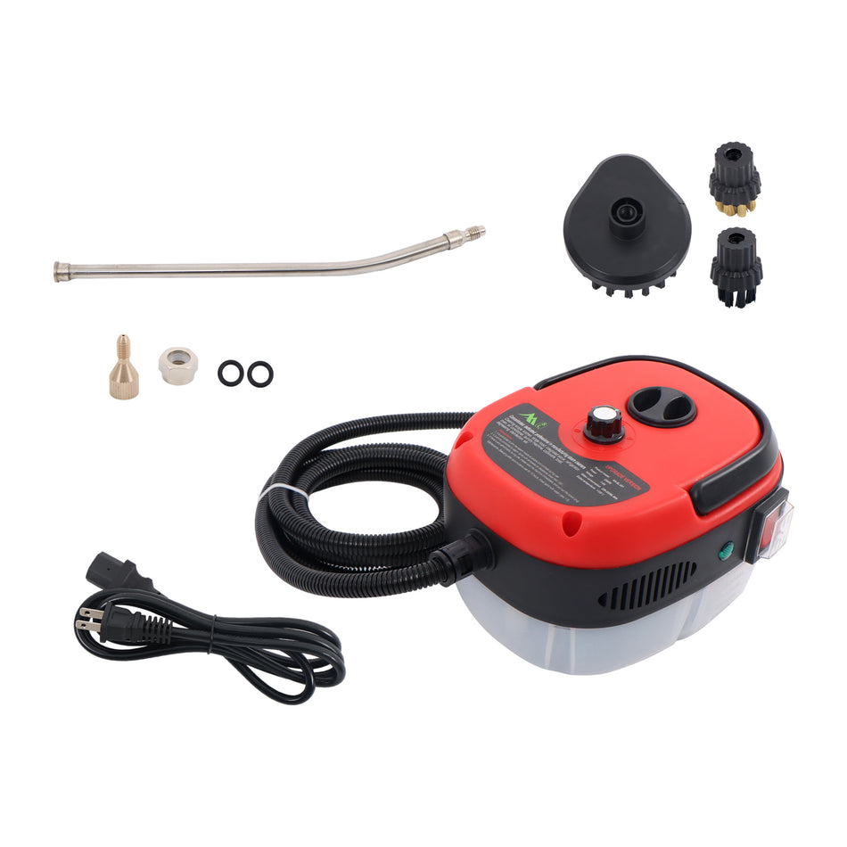 2500W Steam Cleaner 1000ml 110V Red Portable-Car Engine Degreasing & Tile Grout