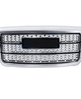 Labwork Front Upper Grille For 2015-2019 GMC Sierra 2500HD 3500HD Denali Chrome