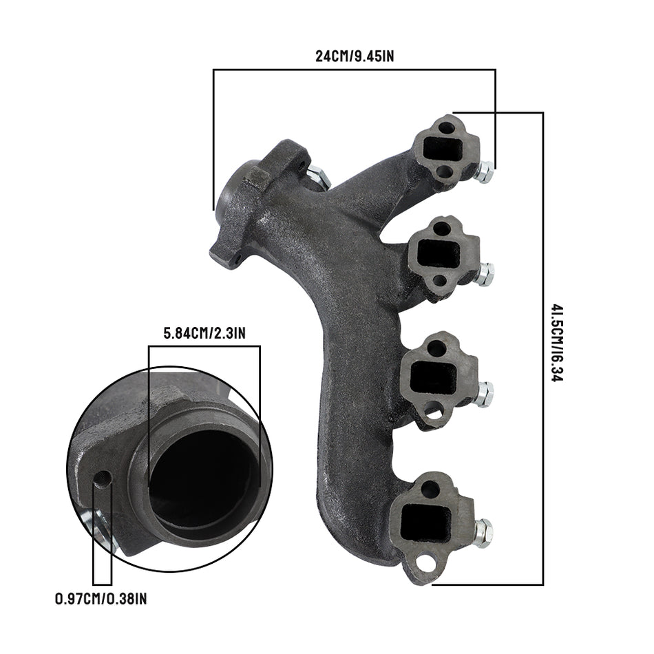 Labwork Exhaust Manifold w/ Gasket Kit For 88-97 Ford F-250 & F-350 E8TZ9431A