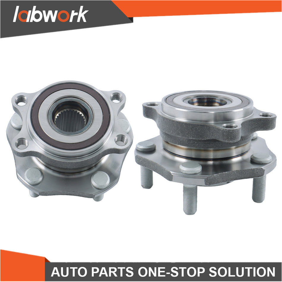 Labwork 2Pcs Wheel Hub Bearings Front For Nissan Rogue 14-23 Rogue Sport 17-22