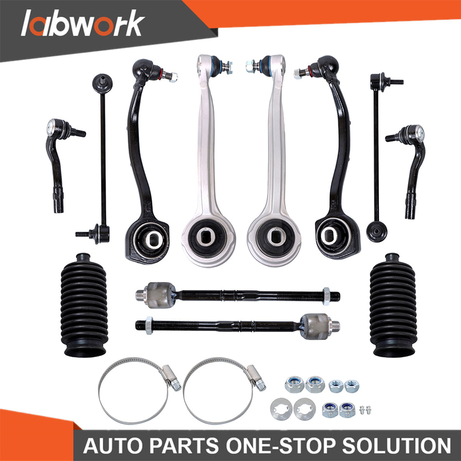 Labwork 12x Suspension Control Arm Kit Sway Bar For Mercedes-Bens C230 2002-2007